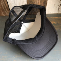 Hermosa Beach ROPER Trucker Hat - Black/Grey/Black