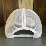 Hermosa Beach CLASSIC LOGO 6 Panel Low Profile Mesh Back Trucker Hat - Charcoal Grey/White
