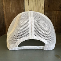 Hermosa Beach SHOREFRONT 6 Panel Low Profile Mesh Back Trucker Hat - Charcoal Grey/White
