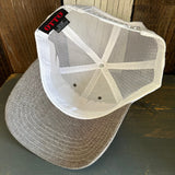 Hermosa Beach THE NEW STYLE 6 Panel Low Profile Mesh Back Trucker Hat - Charcoal Grey/White