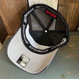 Hermosa Beach OBLIGATORY SUNSET :: "OTTO FLEX" 6 Panel Low Profile Mesh Back Trucker Hat - Midnight Camo