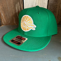 Hermosa Beach CLASSIC LOGO :: 6-Panel Mid Profile Snapback Hat - Kelly Green