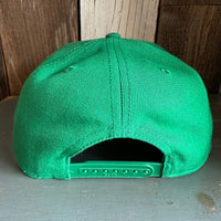 Hermosa Beach GOLF CARTS & YOGA PANTS :: 6-Panel Mid Profile Snapback Hat - Kelly Green