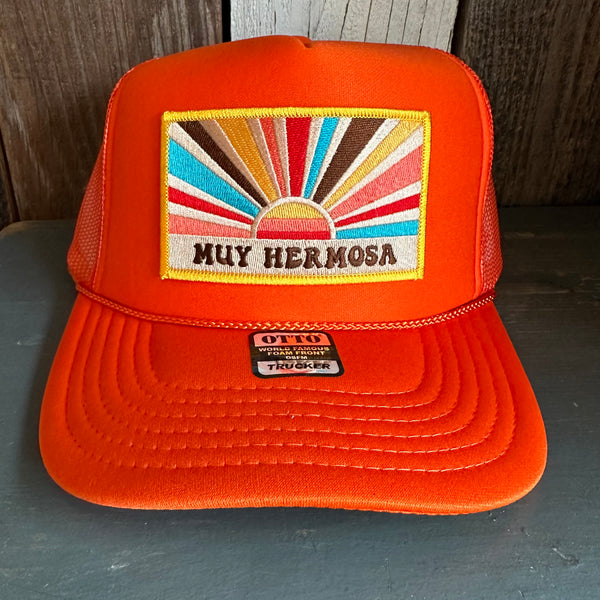 Hermosa Beach MUY HERMOSA Trucker Hat - Orange