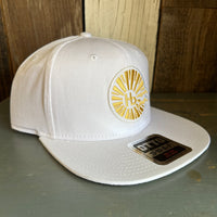 Hermosa Beach CLASSIC LOGO 6 Panel Mid Profile Snapback Hat - White