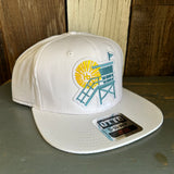 Hermosa Beach LIFEGUARD TOWER 6 Panel Mid Profile Snapback Hat - White