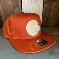 Hermosa Beach CLASSIC LOGO 7 Panel Snapback Hat - Texas Orange