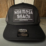 Hermosa Beach ROPER 5 Panel Mid Profile Mesh Back Trucker Hat - Black