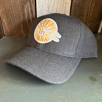 Hermosa Beach CLASSIC LOGO Premium 6-Panel Low Profile Snapback Hat - Heathered Black