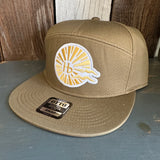 Hermosa Beach CLASSIC LOGO 7 Panel Snapback Hat - Coyote Brown