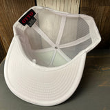 Limited Edition 'GET LUCKY IN HERMOSA' ::  Trucker Hat - White (Flat Brim)