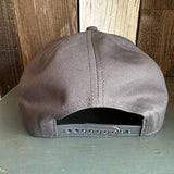 Hermosa Beach AS REAL AS THE STREETS 7 Panel Snapback Hat - Charcoal Grey