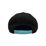 DON'T TRIP SIX PANEL SNAPBACK HAT - Black + Teal