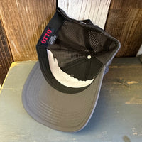 SOUTH BAY SURF CALIFORNIA (Multi Colored Patch) - 6 Panel Low Profile Baseball Cap - Charcoal Grey