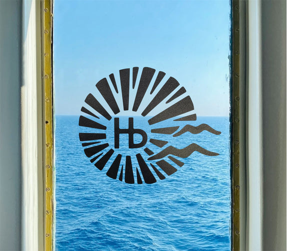 Large Window Car Decal Hermosa Beach - Classic Logo HB Sticker