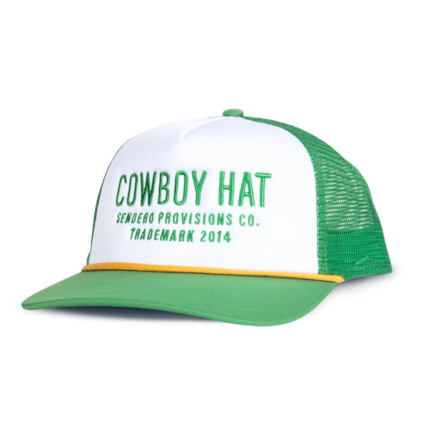 Cowboy Hat - White/Green