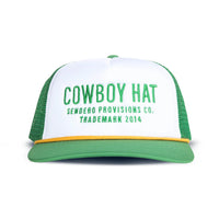 Cowboy Hat - White/Green