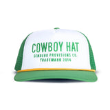 Cowboy Hat - White/Green