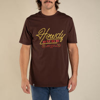 HOWDY DUDE Tee - Mahogony Brown