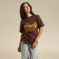 HOWDY DUDE Tee - Mahogony Brown