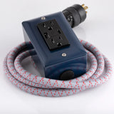 Extō in NAVY BLUE with Grey x Red X Pattern Cord