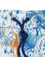 WHITE HOT TROPICS - ORANGE BURST STRETCH SWIMSUIT