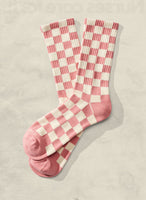 Checkerboard Crew Socks