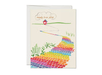 Happily Ever After :: Rainbow Brick Road Wedding Greeting Card