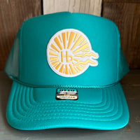 Hermosa Beach CLASSIC LOGO High Crown Trucker Hat - Jade Green