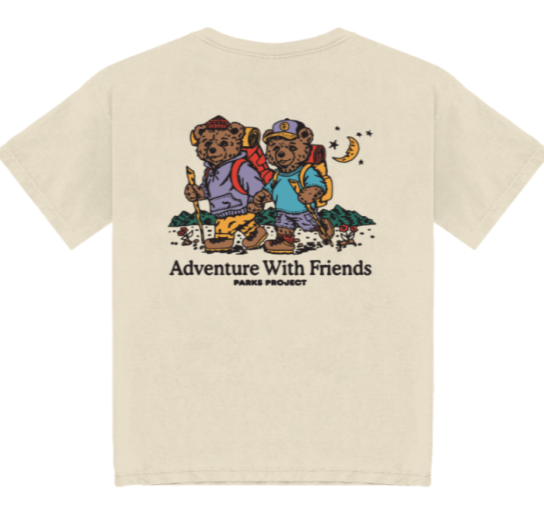 Adventure With Friends Bear Tee - Natural