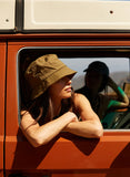 Hermosa Beach SUNBEAMS Vintage Washed Bucket Hat - Scout Brown