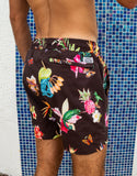LAND BEFORE FLORAL - STRETCH SWIMSUIT TRUNKS