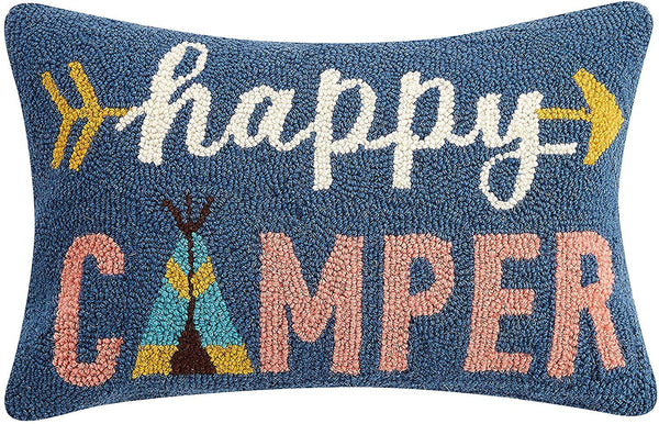 HAPPY CAMPER ARROW PILLOW ➵ Hook Pillow