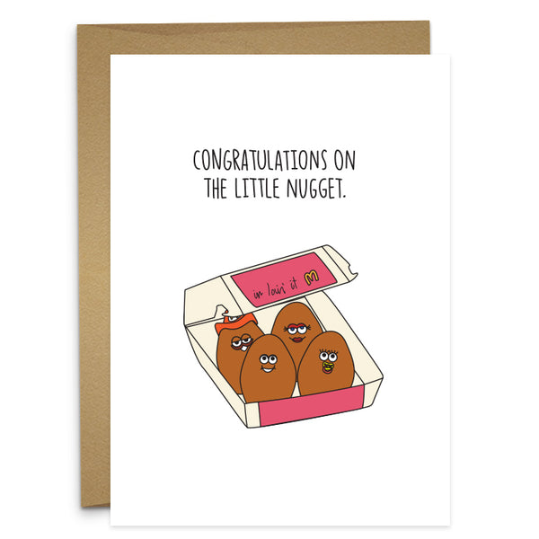 CONGRATULATIONS ON THE LITTLE NUGGET Greeting Card