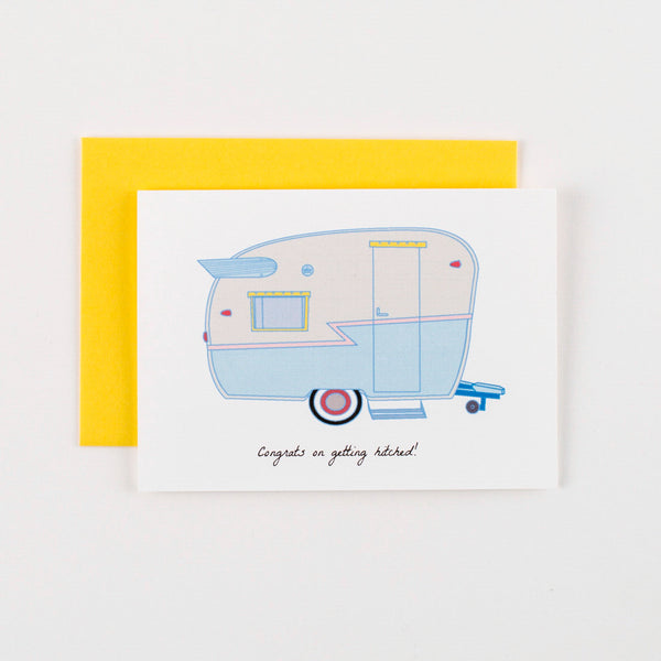 Trailer House Congrats on Getting Hitched Greeting Card