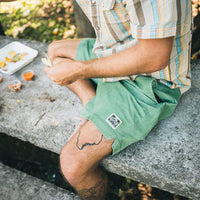 Pressure Drop Cord Shorts :: Lichen Green
