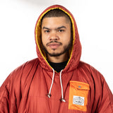 REVERSIBLE CAMP PONCHO - SUNRISE ORANGE