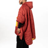 REVERSIBLE CAMP PONCHO - SUNRISE ORANGE