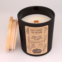 Sage & Lavender Wood Wick Candle | Lavender Candle | Crackling Candle | Coconut Wax Candle | Jar Candle | Sage Against The Machine || 7.3 oz