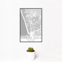 Hermosa Beach Classic Map Print - 12x18 Poster