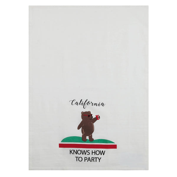 CALIFORNIA KNOWS HOW TO PARTY 🥤 Kitchen Tea Towel