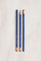 12 Classic Hex Pencils - No. 2 graphite core/Blue Shell