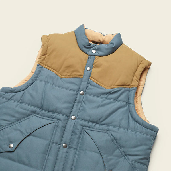 Howler Brothers Rounder Vest Smoked Blue British Khaki Wicked