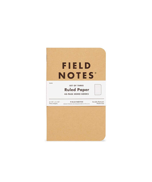 FIELD NOTES MEMO BOOKS – RULED (Set of Three)