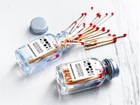 Hooray All Day Colorful Wooden Matches Glass Bottle