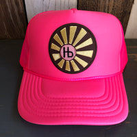 Hermosa Beach SUNBEAMS Trucker Hat - Neon Pink