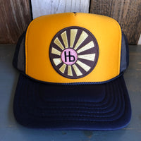 Hermosa Beach SUNBEAMS Trucker Hat - Navy/Gold/Navy