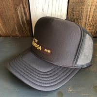Hermosa Beach HERMOSA AVE High Crown Trucker Hat - Charcoal (Curved Brim)