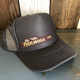 Hermosa Beach HERMOSA AVE High Crown Trucker Hat - Charcoal (Curved Brim)