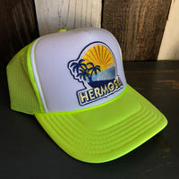 Hermosa Beach FIESTA Trucker Hat - Neon Yellow/White/Neon Yellow